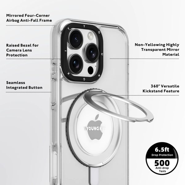 کاور یانگ کیت مدل Crystal  360° Rotation  مناسب برای گوشی موبایل اپل iphone 16promax